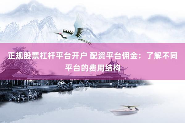 正规股票杠杆平台开户 配资平台佣金：了解不同平台的费用结构