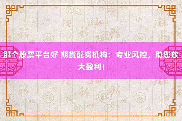 那个股票平台好 期货配资机构：专业风控，助您放大盈利！
