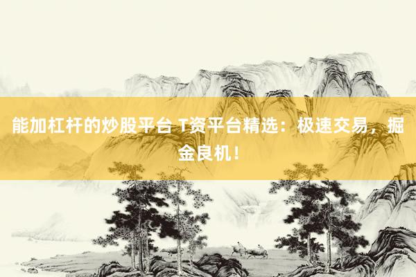 能加杠杆的炒股平台 T资平台精选：极速交易，掘金良机！